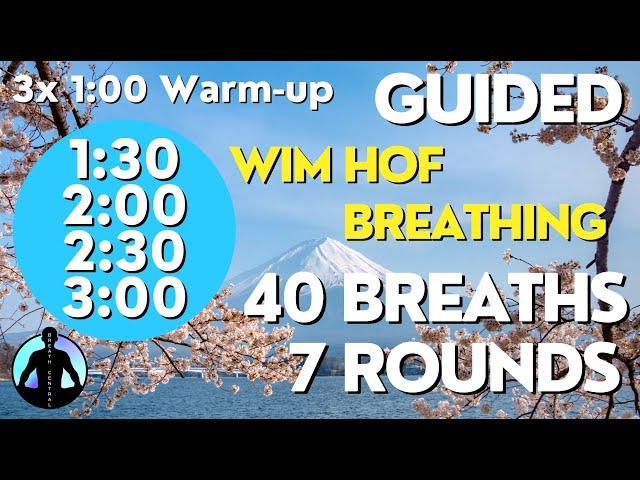 WIM HOF Guided Breathing Technique - Advanced New | 40 Breaths | With Warm-Up | No Talking