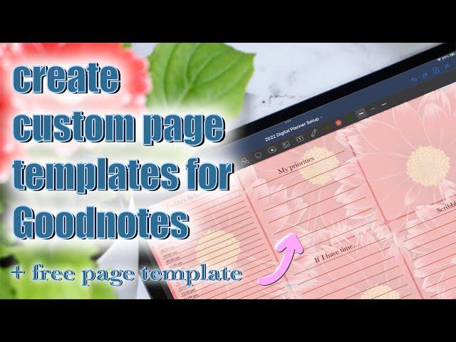 how to create your own page template for Goodnotes using Keynote and Procreate