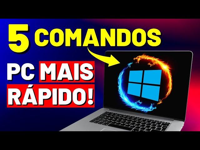 5 COMANDOS PARA DEIXAR O PC MAIS RÁPIDO! Deixe o Windows MAIS RÁPIDO Sem Gastar Nada