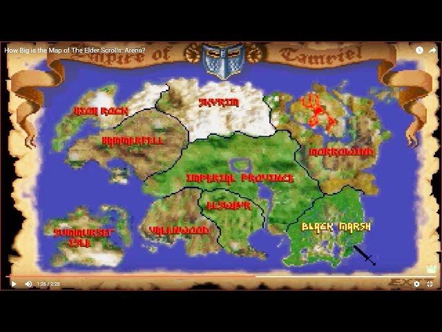 HOW BIG IS THE MAP in The Elder Scrolls: Arena?