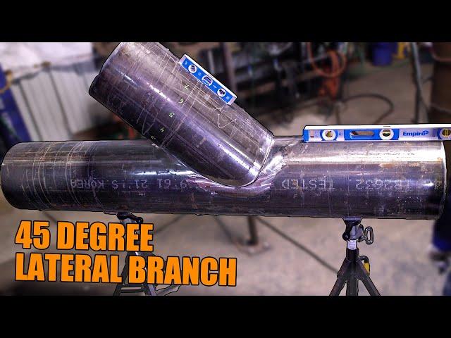 45 DEGREE LATERAL BRANCH layout/fit-up using the Pipefitters Blue Book