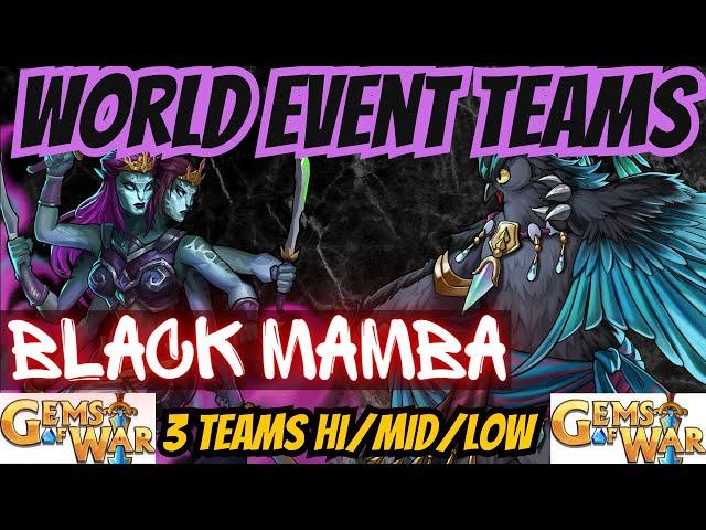 Gems of War World Event Teams 2023 | 3 Teams Hi/MID/LOW for the dread trail world Event guide