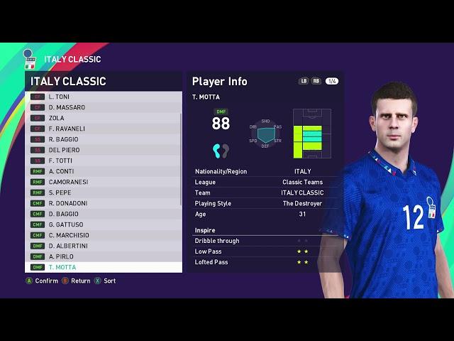 eFootball PES 2021 SEASON UPDATE CLASSIC ITALY B2Y