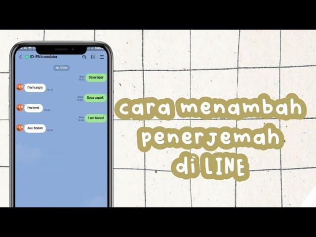 Cara Menambahkan Penerjemah di Aplikasi LINE