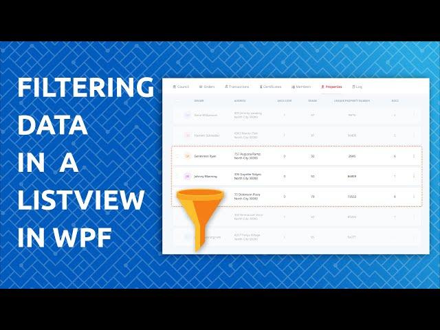 Data Filtering in a ListView [WPF]