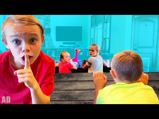 Spying on Jazzy's Secret Funny Toy!  Kids Fun TV