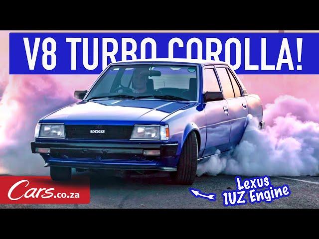 Mad V8 Corolla Engine Swap...with a hidden turbo! Handbuilt in SA