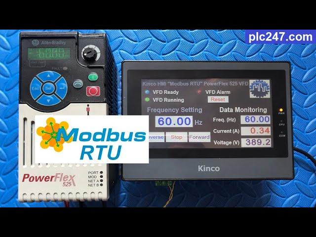 HMI Kinco "Modbus RTU" PowerFlex 525 Tutorial