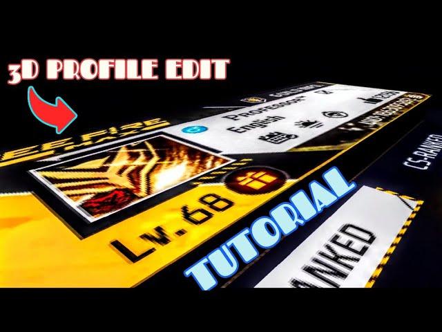 3D PROFILE EDITING PREVIEW || FREE FIRE PROFILE EDIT || PRISMA 3D FULL TUTORIAL