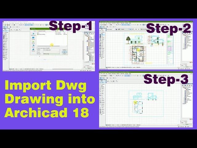 Archicad Tutorial-Basic and simple process to import dwg file into archicad especially for beginner