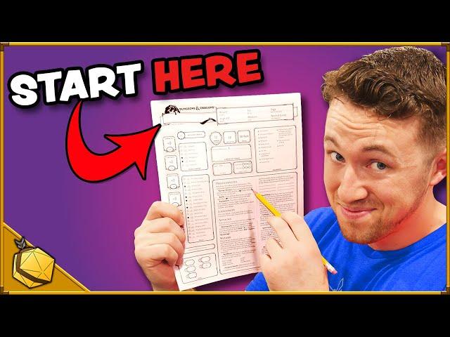 How to Make a Character Sheet in D&D 5e | Quick Guide