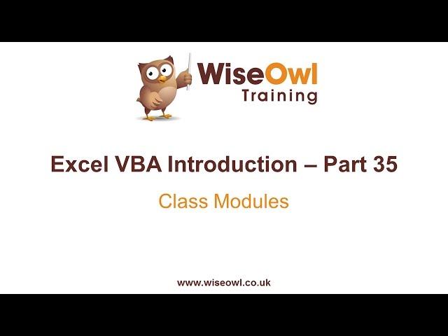 Excel VBA Introduction Part 35 - Class Modules