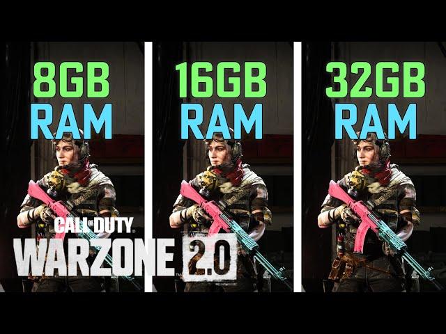 Call of Duty Warzone 2.0 | 8GB vs 16GB vs 32GB RAM in 2023!