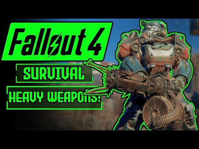 Can I Beat Fallout 4 Survival Difficulty With Only Heavy Weapons?! | Fallout 4 Survival Challenge!