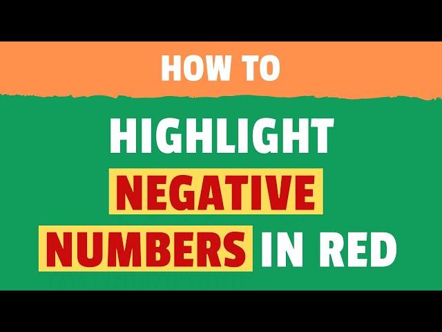 How to Show Negative Numbers in Red in Google Sheets (2 Easy ways)