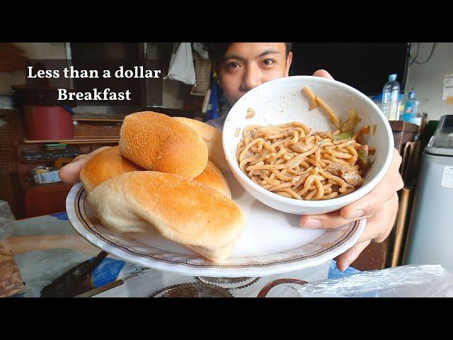 Pancit Canton and Pandesal