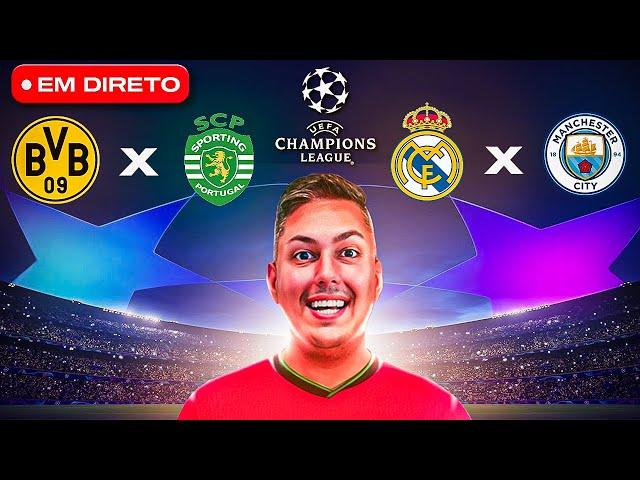 LIVE REACT DORTMUND x SPORTING + REAL x CITY | CHAMPIONS LEAGUE