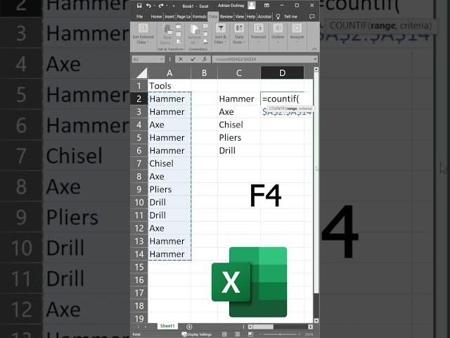 Counting Items in Excel!