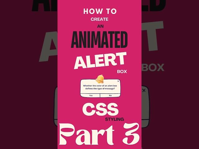 How to create an Animated Alert Box CSS Styling 2 #darksoul #darksouluiux #howto #create #alertbox