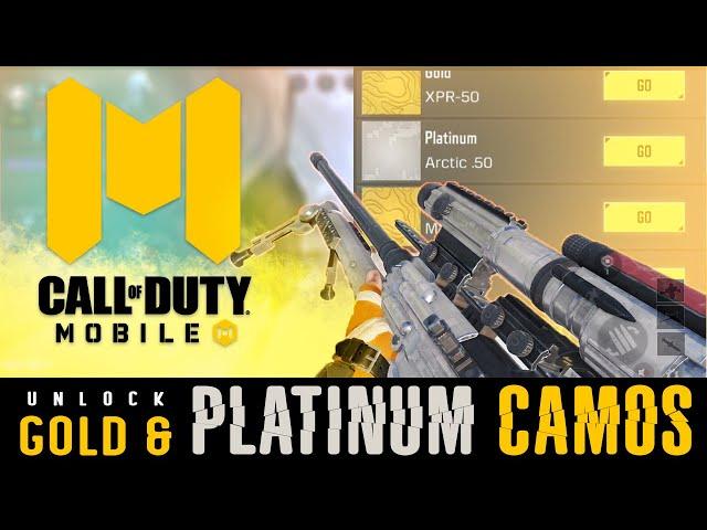 Fastest way to Unlock Sniper Rifle Platinum Camo | Unlock Gold Camos Faster, Sniper Grind  in CODM