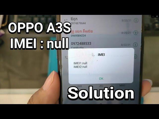OPPO A3S IMEI null, no baseband, no network, fixed by downgrade version and write QCN file.
