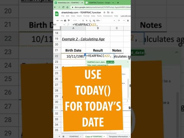 Easily Calculate Age in Google Sheets