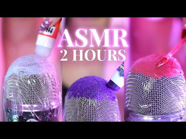 ASMR 2 Hours Glue Stick And Makeup On Mic Sticky BRAIN MELTING Triggers (No Talking)