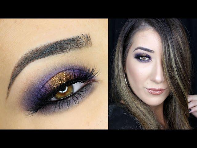 Purple and Gold Smokey Eye Makeup Tutorial | Anastasia Beverly Hills Self-Made Palette