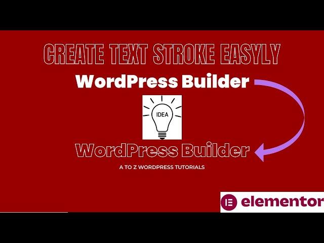 How To Create Text Stroke Effect Using Elementor or Elementor Pro