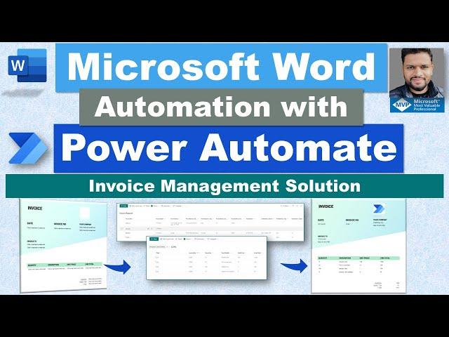 Power Automate Microsoft Word Connector (Automated Invoice generation solution)