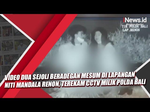 Video dua sejoli beradegan mesum di Lapangan Niti Mandala Renon, terekam CCTV milik Polda Bali