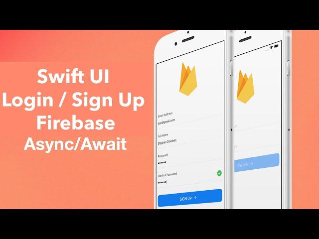 COMPLETE User Login / Sign Up App  | Swift UI + Firebase | Async / Await