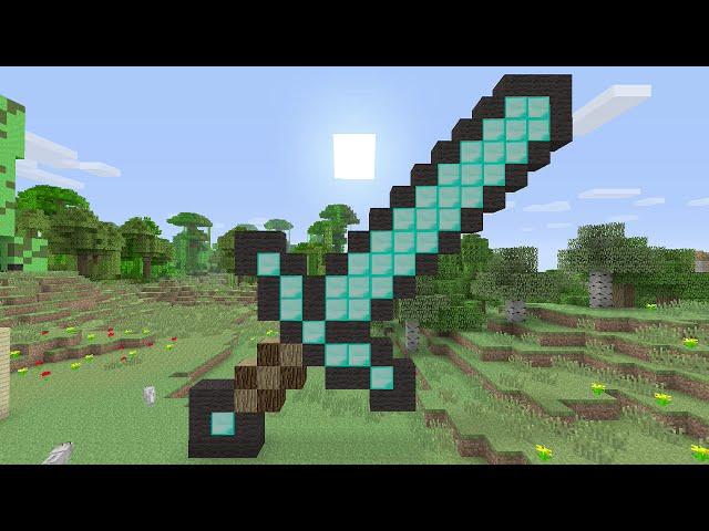 Minecraft Tutorials - Diamond Sword Pixel Art