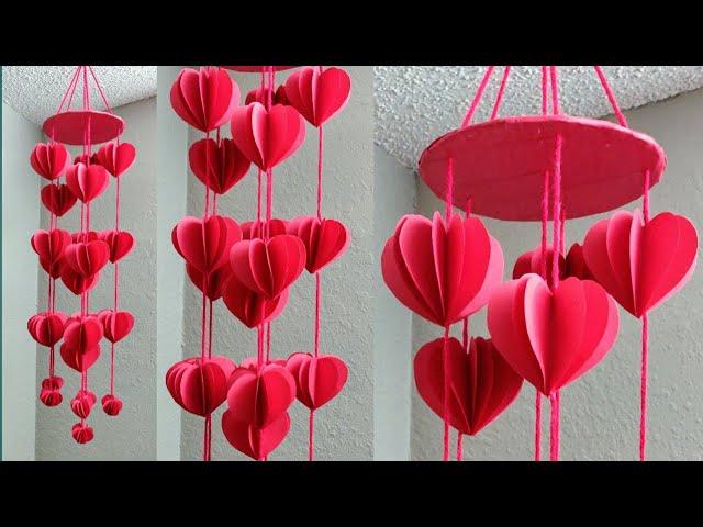 DIY Wall Hanging | Heart Design Valentine's Day Room Decor | Valentine's Day Decoration Ideas