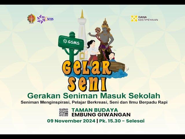 Gelar Seni 'Gerakan Seniman Masuk Sekolah' Daerah Istimewa Yogyakarta Tahun 2024 - 9 November 2024