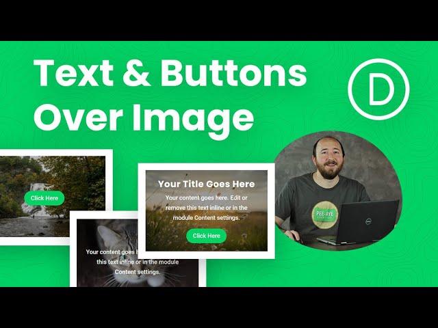 How To Place A Button And/Or Text Over An Image In Divi