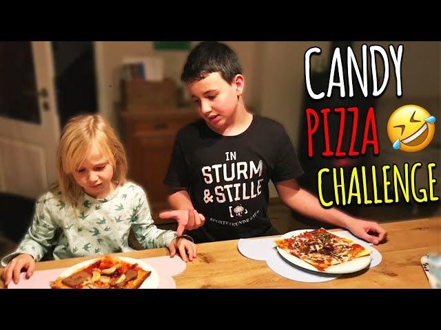 Wenn Kinder eine Pizza backen   CANDY PIZZA CHALLENGE - Kleine Familienwelt