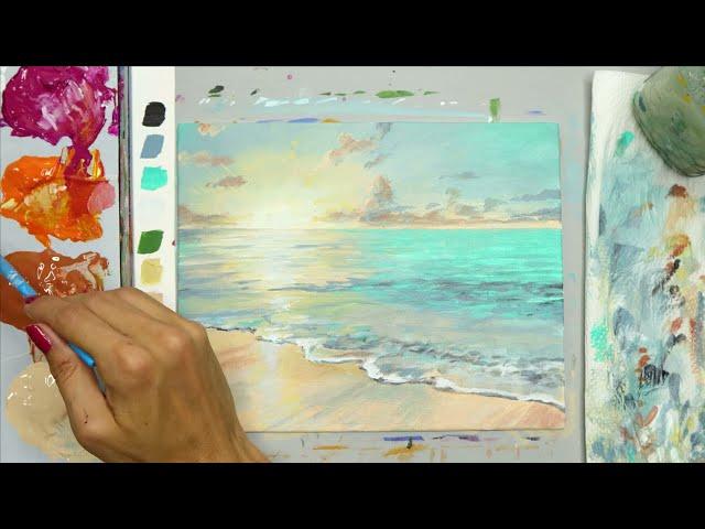 Beach Painting / How to Paint with Acrylics