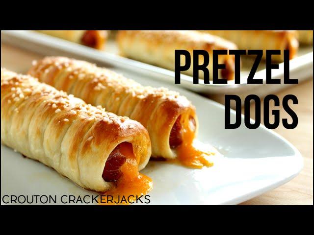 Pretzel Dogs!! Homemade Soft Pretzel Dog Recipe