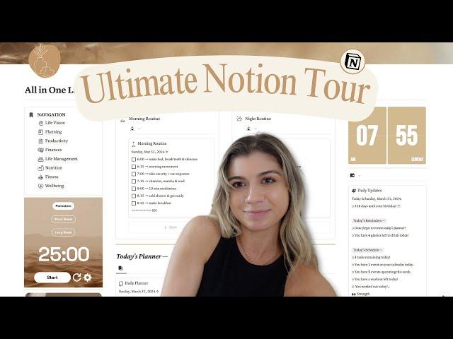 how i organize my entire life in notion (notion tour + template)