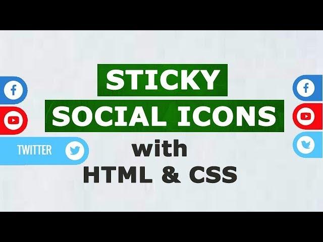 How to make Sticky Social Media Icons on Left and Right side of Website