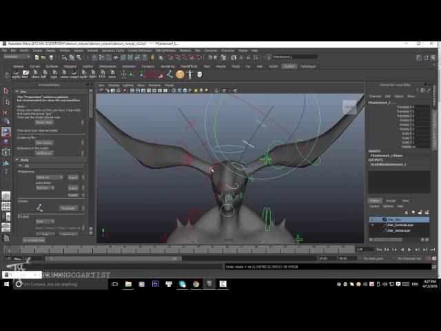 Demon Rig 01 - Free Maya Animation Rig