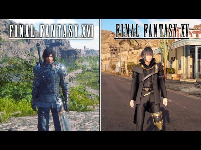 Final Fantasy 16 VS. Final Fantasy 15 - Physics & Details Comparison