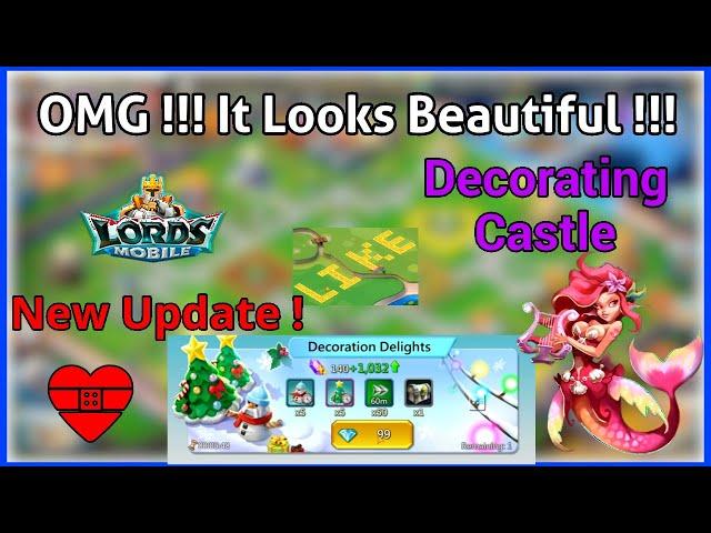 New Update ! Castle Decoration in Lords Mobile | Buying Decoration Packs - GameF1rst #lordsmobile