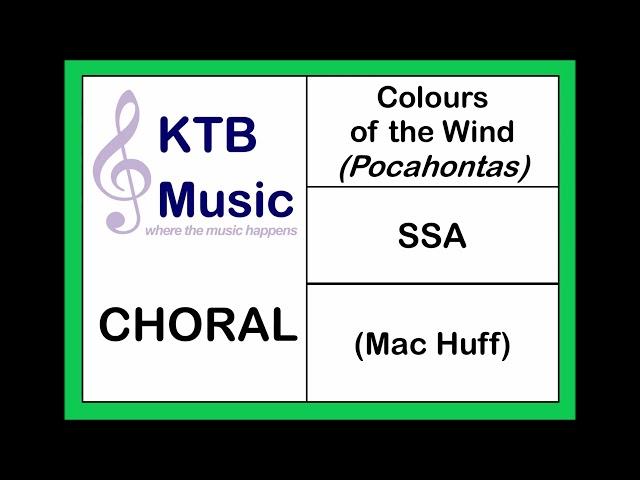 Colours of the Wind (Pocahontas) SSA Choir [Full Performance]