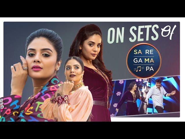 On sets of SA RE GA MA PA || Sreemukhi || BTS || Latest videos