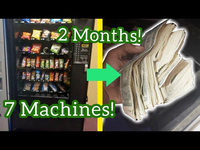 This Is How Much My 7 Vending Machines Made In 2 Months!