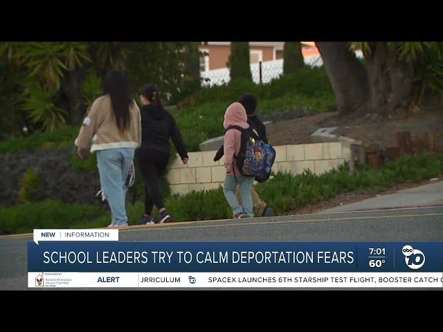 School leaders try to calm deportation fears