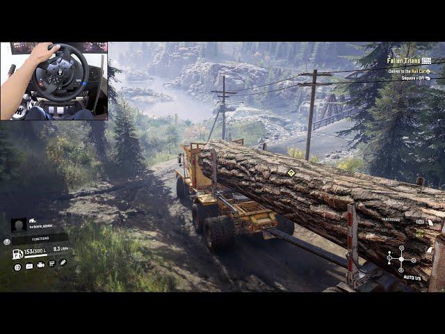 Transporting a sequoia tree Part II - SnowRunner | Thrustmaster T300RS