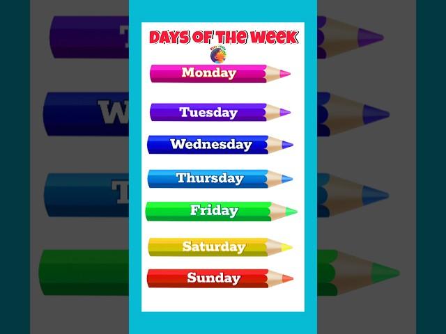 Week days learning song  || weekdays name in english || staylittle channel